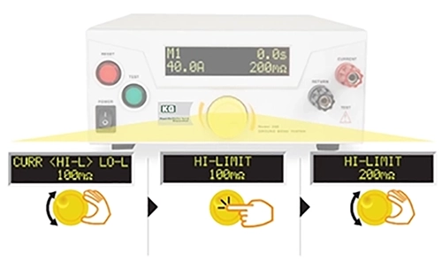 大型ロータリーノブを採用